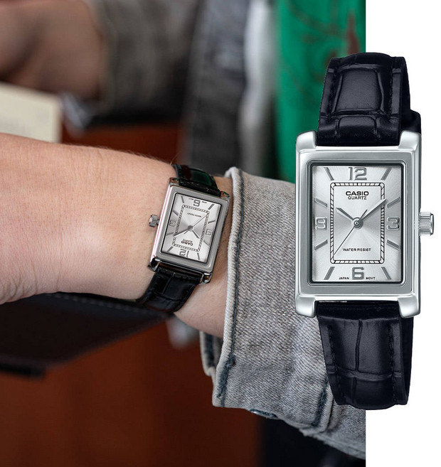 백화점AS가능 카시오 스퀘어 클래식 여성 빈티지 가죽시계 LTP-1234LL-7A 지코스모제품