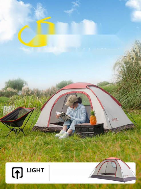 [휴대성 최고] 1인용텐트 초경량 방수 모기장 낚시용, 1. 아침빛 1인 업그레이드형 카키