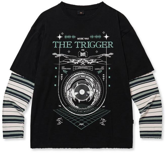 브라운브레스 스트라이프 LAYE레드 LONGSLEEVE - 블랙