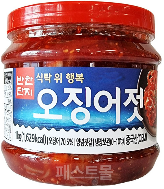 반찬단지 오징어젓(PET), 1kg, 1개