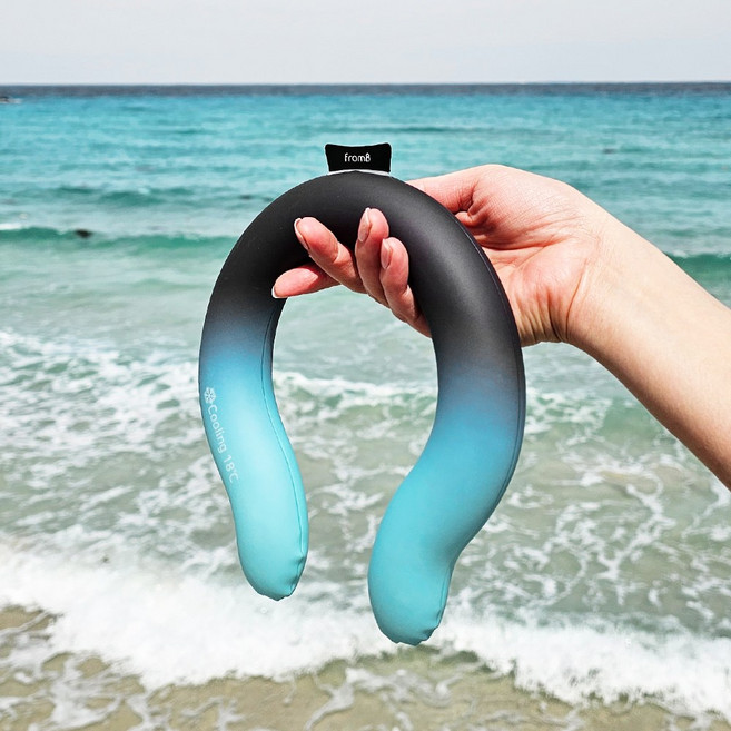 프롬비 넥쿨러 얼음목걸이 쿨스카프 넥밴드, 아이스블랙, 1개