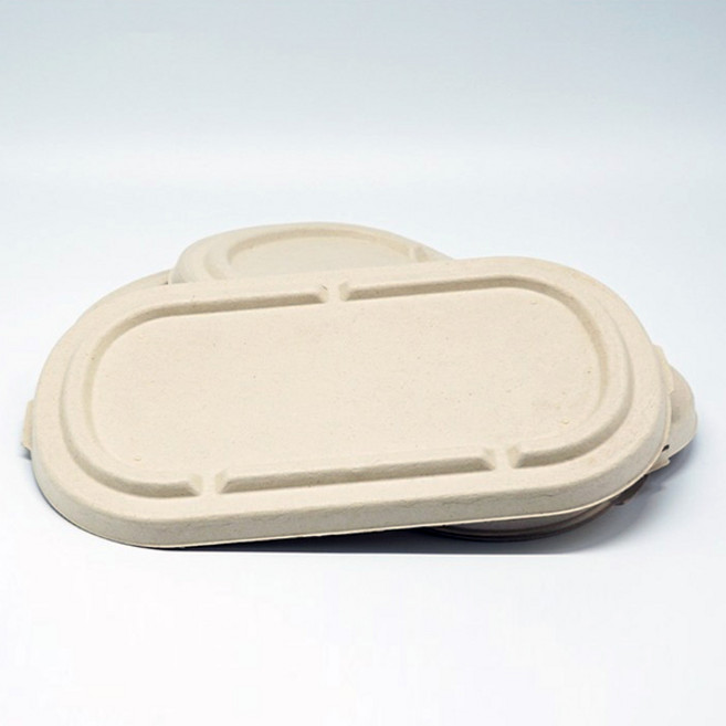 [한정수량] 친환경 펄프 도시락용기 BH-03 (50개 바디/뚜껑 개별판매), 1개, 50개, 뚜껑