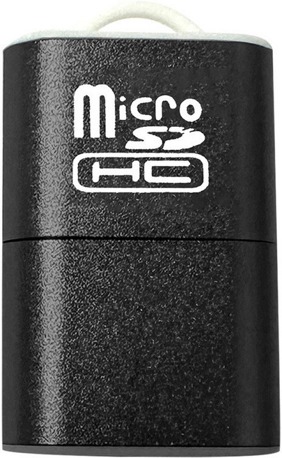 Micro SDHC 鋁合金 USB 2.0 讀卡機, 黑色, 1個, 023-64