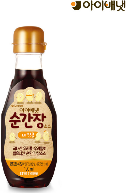[아이배냇] 베베 아기 이유식 순간장 2개, 1세트, 순간장소스(비빔용) 2개, 190ml
