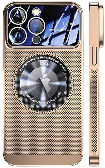 럭스폰 애플 아이폰 맥세이프 메쉬 쿨링 티타늄 방열 케이스