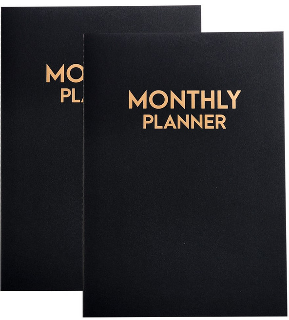 딕스오 먼슬리 플래너 캘린더 스케줄러 2개, 블랙