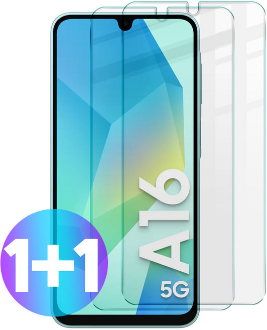 리빙그레이 1+1 갤럭시 A16 LTE 방탄 투명 액정 보호 강화유리 필름, 2개