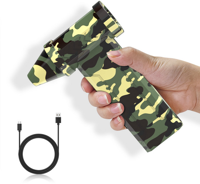 CCAGU 무선 핸디 청소기 160000RM 초강력 4단계조절 차량용 미니 에어건 송풍기, 녹색