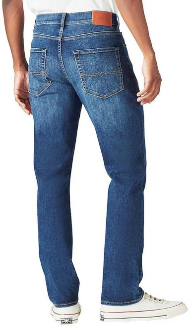 Lucky Brand 410 애슬레틱 스트레이트 핏 진 스트레치 데님 (미국 허리 안쪽 솔기 86.4cm 레귤러 블루) 블루.
