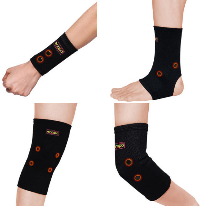 안아파 손목 무릎 발목 팔꿈치 자석보호대 아대 헬스 운동 밴드 스포츠 의료용자기발생기 통증완화, 1개