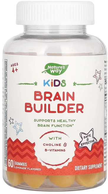 네이처스웨이 키즈 브레인 빌더 60구미 레몬맛 어린이 포스파티딜세린 해바라기레시틴 콜린, 1개, 60정 - 쿠팡