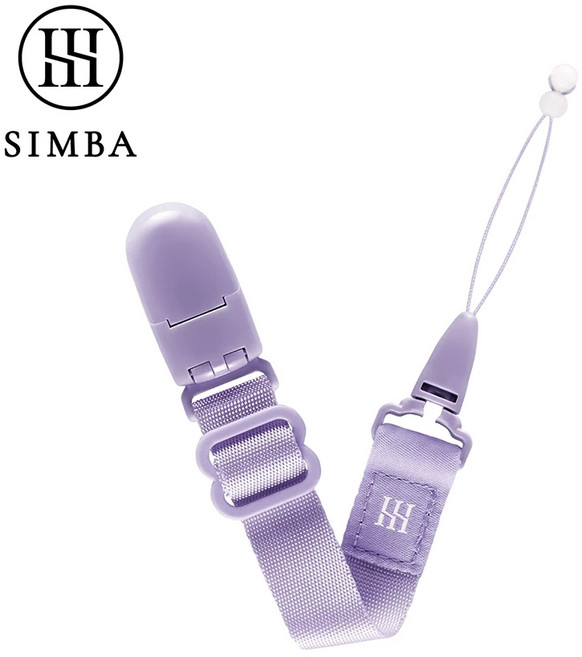 Simba 小獅王辛巴 蘊蜜夜光奶嘴帶, 紫芙, 1個