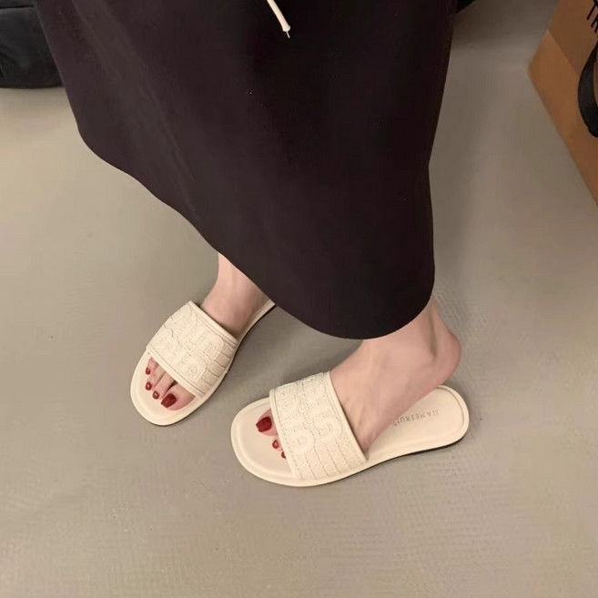 하이바다 여성 여름 캐주얼 플랫 슬리퍼