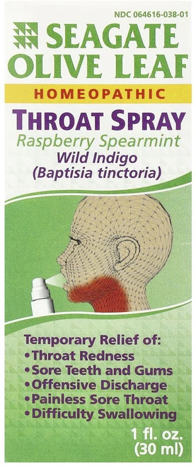 Seagate 올리브 잎 인후 스프레이 라즈베리 스피어민트 30ml(1fl oz), Seagate올리브잎인후스프레이라즈베리스피어민트30ml, 1개, 30ml - 쿠팡