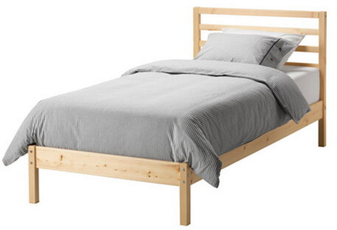 [] 이케아 TARVA 싱글침대 프레임세트, 색상:우드_691.984.71