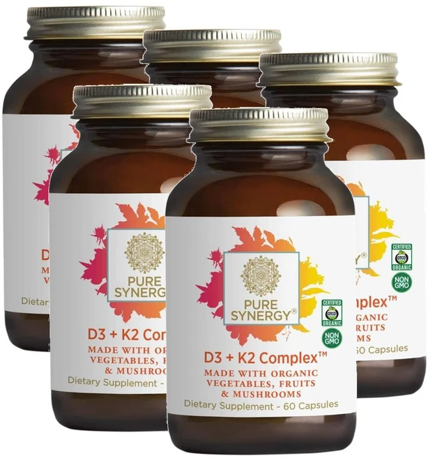 퓨어시너지 비타민 D3 K2 콤플렉스 캡슐 PURE SYNERGY D3 K2 Complex, 5개, 60정 - 쿠팡
