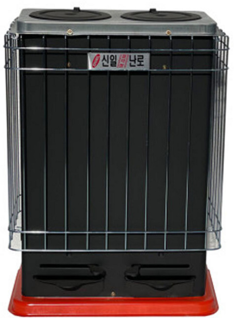 시골 농막 신일금속 연탄난로 SL-26 2구 6탄 재받이 토관 난로 난방기