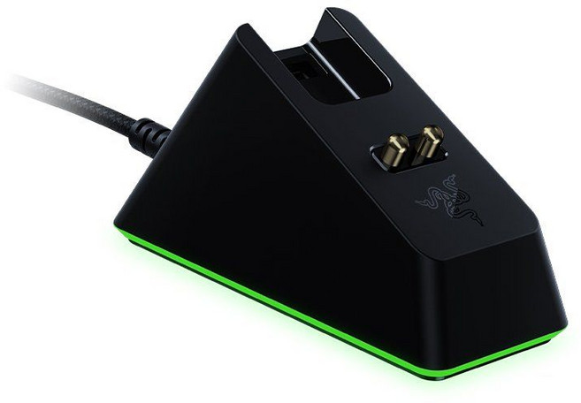 레이저 무선 마우스 충전독 크로마 RGB 게이밍 충전기, 1. 검정 새제품(케이블제외), 1. 검정 새제품(케이블제외), 1개