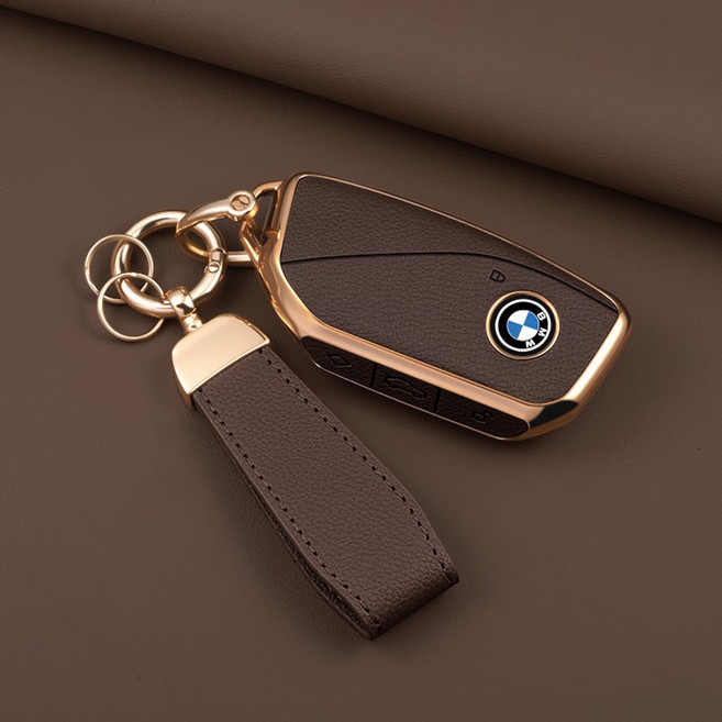 HAKO 소프트 차키케이스+키홀더 (신형 BMW호환), B-04, 브라운