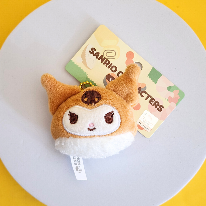 BSC 산리오 초밥 인형 키링 가꾸 백구 키홀더 가방고리 자동차키링 미니가방키링, 1개, C. 쿠로미 초밥 키링, 5cm