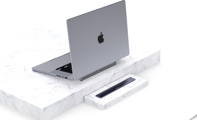 Slim極致輕薄隱形筆電支架, 鉑金灰