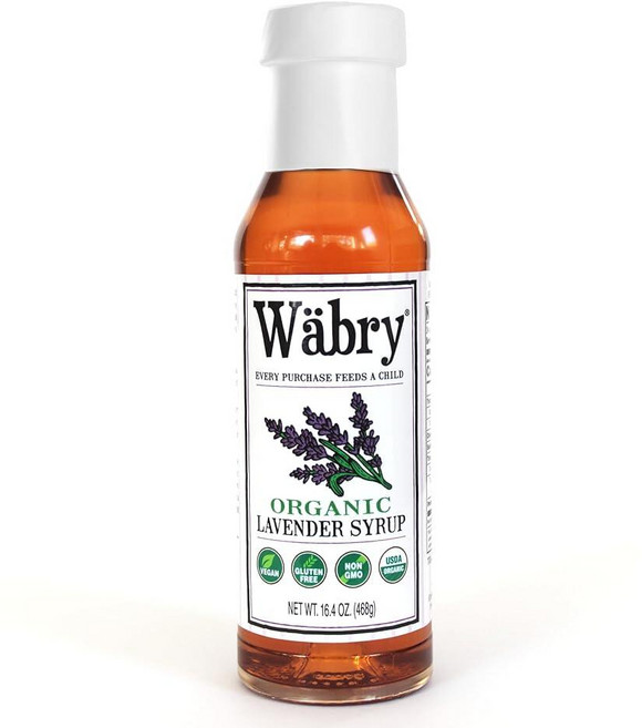 Wäbry 라벤더 시럽 - 468g(16.4온스) 천연 커피 시럽 빙수 라떼 차 및 소다에 이슬비용 유기농 스노우 콘 시럽 GMO 프리 염료 프리 및 비건 시럽 -, Wäbry 라벤더 시럽 - 468g(16.4온스),