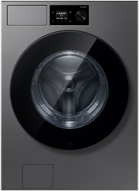 삼성전자 Bespoke LCD 다이얼 AI 세탁기 21kg 71.1mm 방문설치, 다크스틸, WF80H21GDS