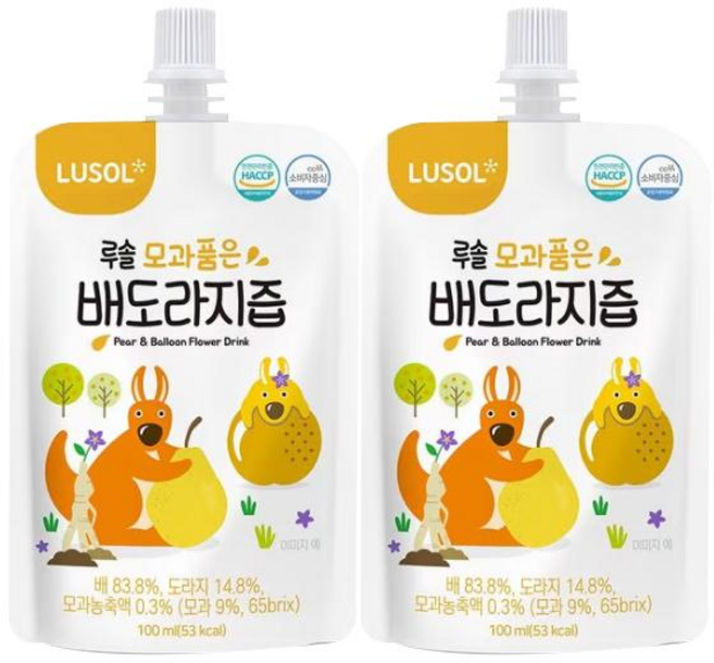 루솔 모과품은 배도라지즙, 2개, 100ml