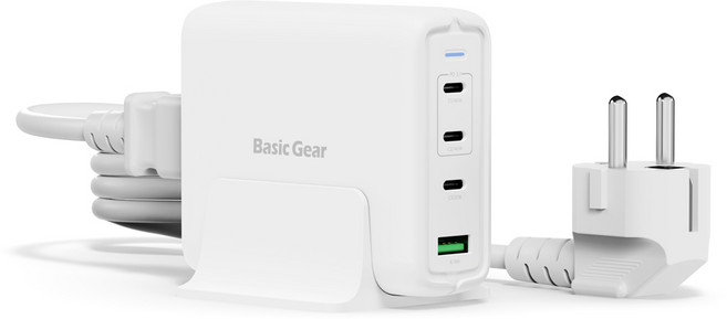 140W PD3.1 GaN 접지 멀티 4포트 초고속 충전기, 1개, 화이트