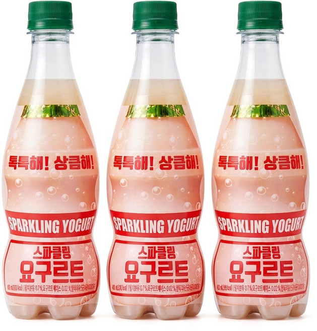스파클링 요구르트 400ml 요구르트 탄산음료, 12개