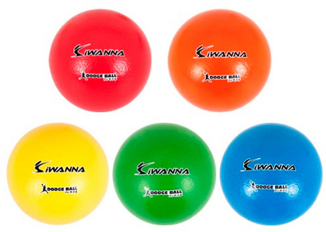 아이워너 피구 PU피구공 3호 18cm, 블루