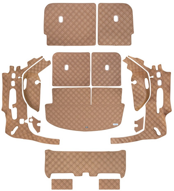 루젠 디 올 뉴 팰리세이드 LX3 트렁크매트 차박 풀커버, 브라운, 디 올 뉴 팰리세이드 9인승(자동 폴딩)