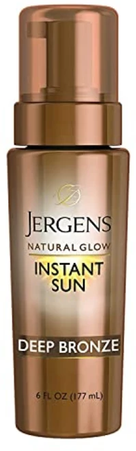 Jergens Natural Glow Instant Sun Sunless Tanning Mousse Deep Bronze 6 oz (Pa..., 1개, 177ml - 쿠팡