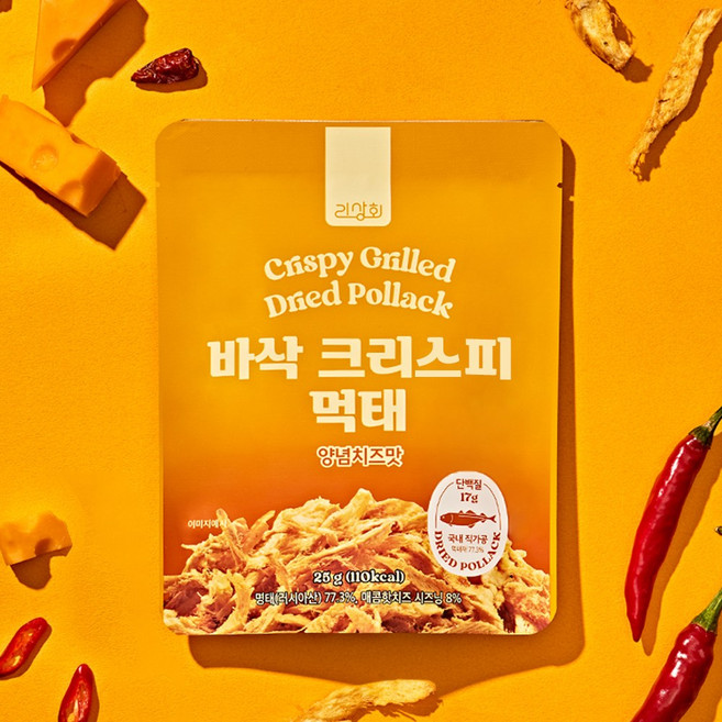 리상회 바삭 크리스피 먹태 양념치즈맛, 1개, 25g