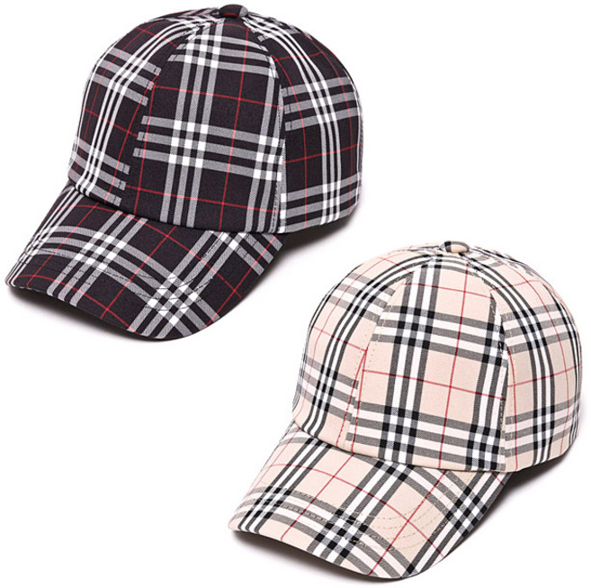 브리티쉬 타탄 체크 볼캡