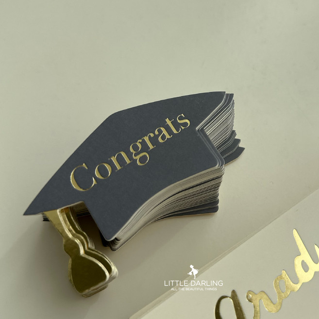 5위 - 달링 졸업 택 학사모 (Congrats), 학사모 (Congrats) (1SET-5EA)