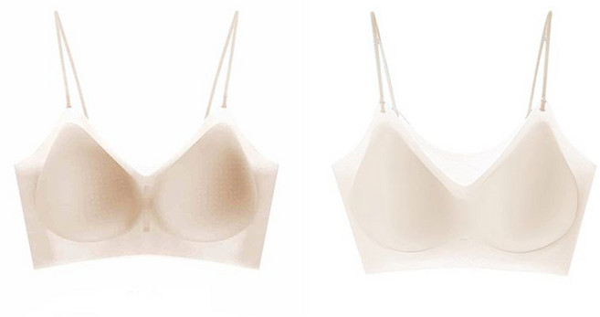 涼感細肩帶內衣 無鋼圈無痕美背內衣