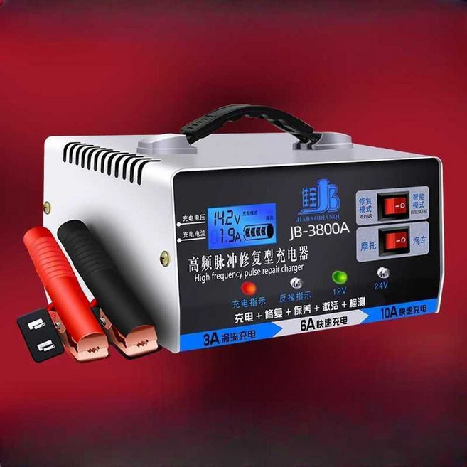 배터리복원기 자동차 재생기 과열방지 충전기, 12V24V 범용형+복구+충전, 1mAh, 1개