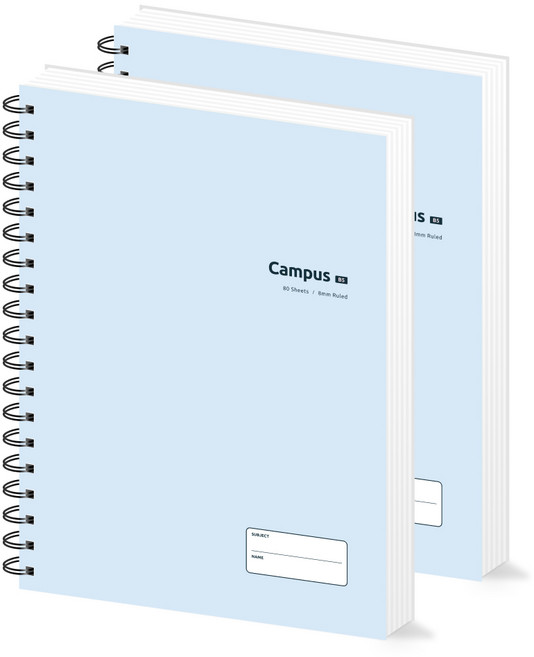 페이퍼릿 캠퍼스 하드커버 노트 100g, 100매, 2개, 블루