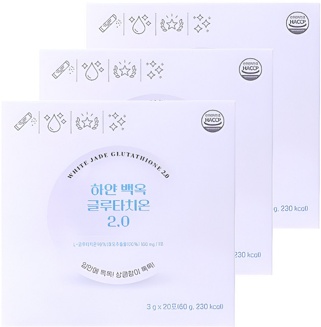 업그레이드 하얀백옥 고순도 글루타치온 특허원료, 60g, 3박스