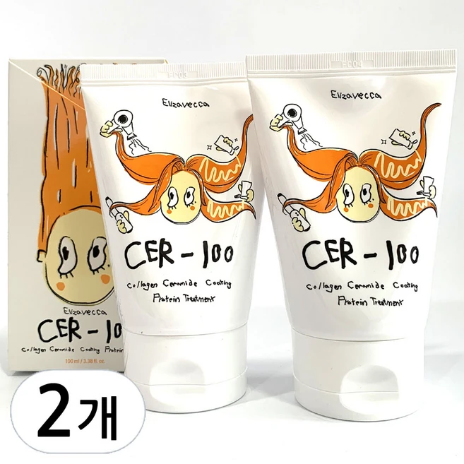 엘리자베카 밀키피기 콜라겐 세라마이드 코팅 프로틴 트리트먼트, 100ml, 2개 - 쿠팡