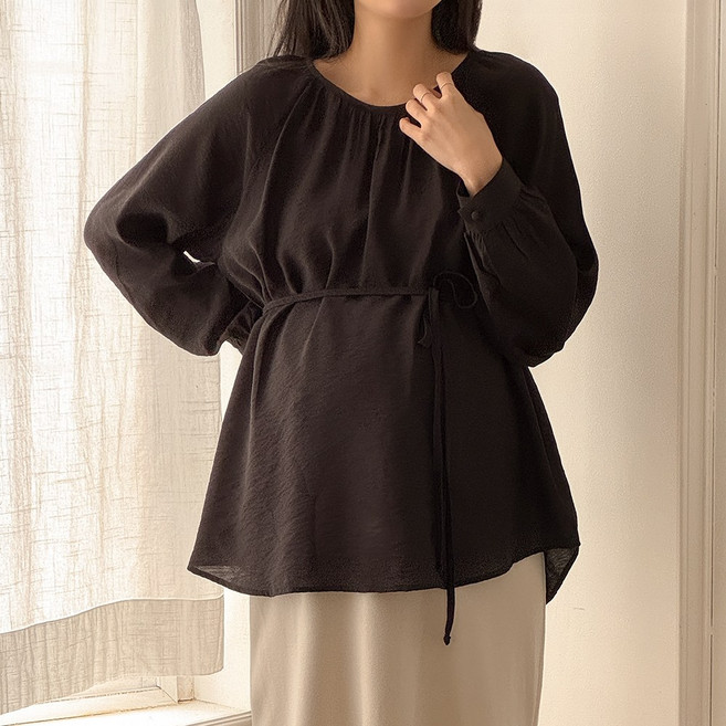 임산부 셔링 블라우스 임부 외출 출근룩 임신 오피스룩 정장 하객룩