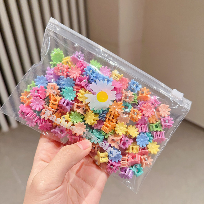 위블룸 [최다구성] 100개입 대용량 미니 머리핀 유아 아기 집게핀 세트