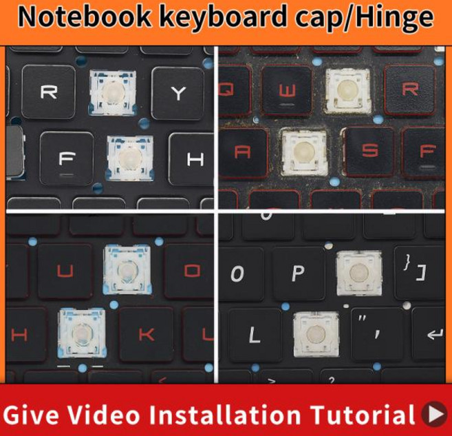 MSI GF66 MS-1582 GF76 GL76 GL66 MS-17L1 MS-17H3 키보드 키 키캡용 교체 영어 키 캡, 1 Keycap and Hinge
