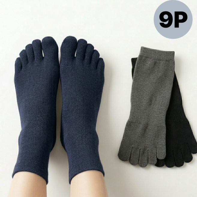 행쇼핑 발가락양말 중목 남성 9켤레