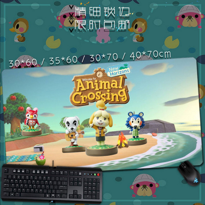 동물의숲 게이밍 대형 장패드 마우스패드 키보드패드 닌텐도 스위치 동숲 튀동숲 모동숲 데스크 매트, 1개, 2 900x400mm 4mm