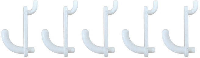 카미코코 타공판 파티션 후크, 5개, 화이트