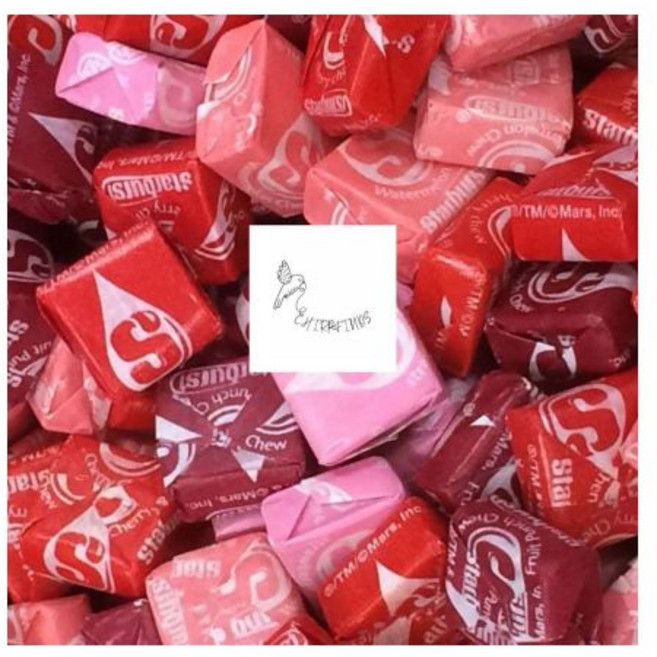 CHIRPFINDS 타피 캔디 스타버스트. 페이레즈 프루트 츄 2파운드 봉지 체리 딸기 과일 펀치 수박 맛 부드럽고 쫄깃한 사탕 개별 포장 파티 및 간식용, CHIRPFINDS 타피 캔디 스타버스트. 페이레즈 프