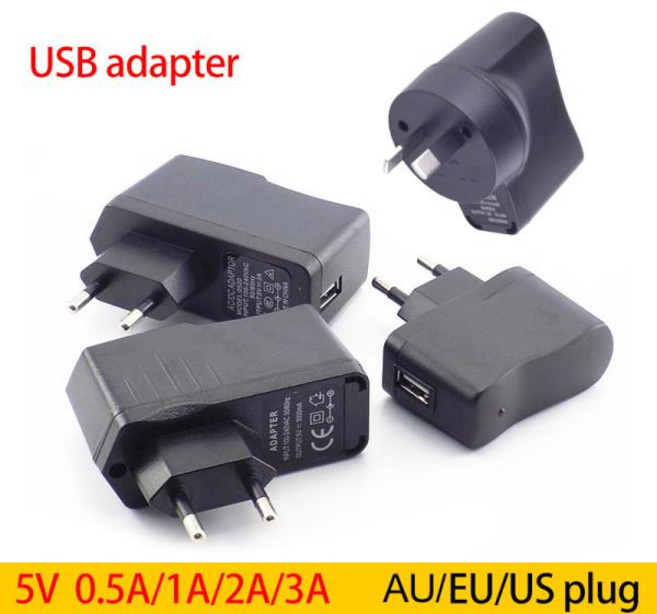 USB 포트 컨버터 충전 전원 공급 어댑터 LED 스트립 조명용 EU AC-DC 2000ma 휴대폰 B4 DC 5V 0.5A 1A 2A 3, 01 5v, 02 2A, 04 미국