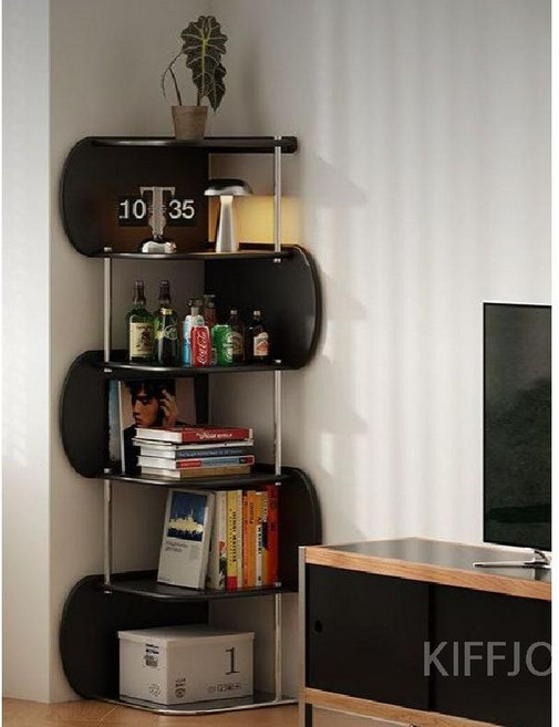 디자인 코너 수납장 제니오숲, 블랙